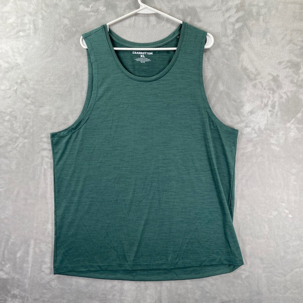 Bearbottom Tank Top Shirt Mens XL Performance Sleeveless Athletic Active Green
